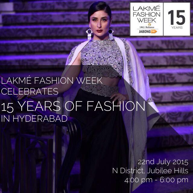 @LakmeFashionWk celebrates #15yearsoffashion in Hyderabad #lakmefashionweek #designerpreview #winterfestive15