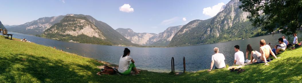 #ggbconf2015 <a href="/geogebra/">GeoGebra</a> facing the lake in Hallstatt