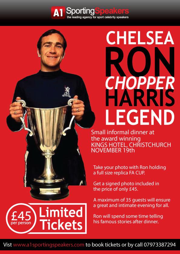 Ron Chopper Harris Chelsea CWC Poster 