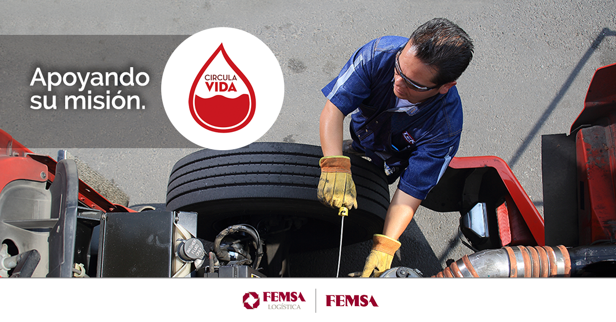 FEMSA's tweet photo. #FEMSALogística dona su servicio de mantenimiento a @CirculaVida, empresa que promueve la donación de sangre. http://t.co/6IgzGeghRB