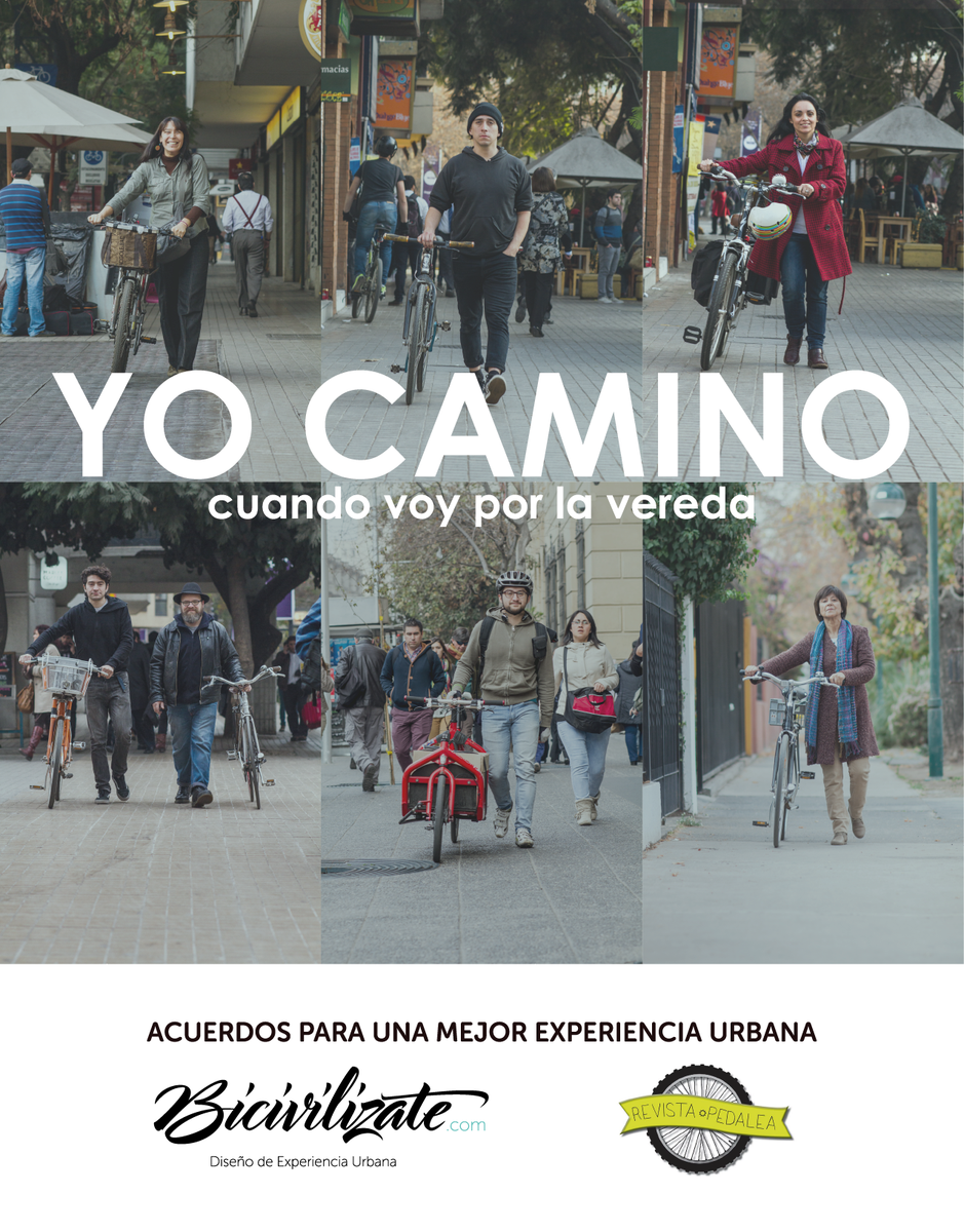 RevistaPedalea's tweet photo. Súmate a la campaña #yocamino cuando voy por la vereda @bicivilizate &amp; @RevistaPedalea por una ciudad+amable RT! http://t.co/vcdOenmwrN