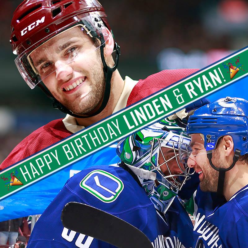  Vancouver Canucks
Happy birthday  Ryan Miller & Linden Vey! 