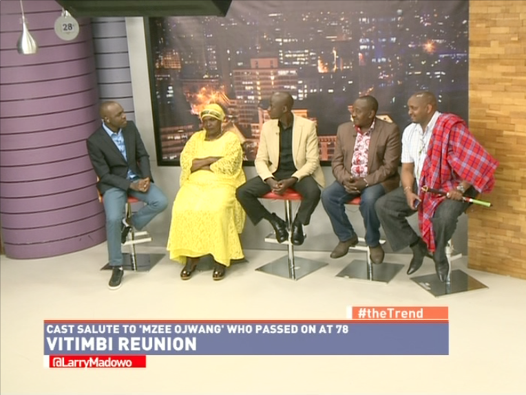 ntvkenya's tweet image. Vitimbi cast salute to Mzee Ojwang who passed on at 78. #theTrend