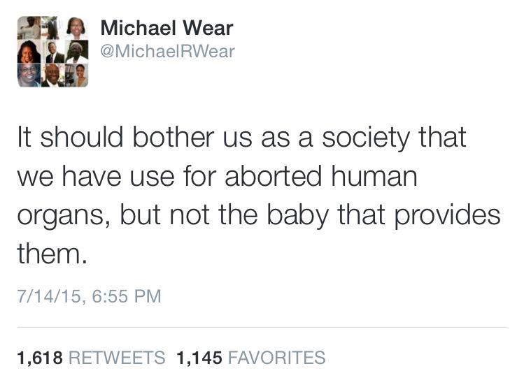 MattSmethurst's tweet photo. Four tweets that have resonated for a reason. Deep down we all know what’s happening. May it end.

#PlannedParenthood http://t.co/j8ubTvHC1P