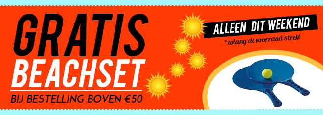 Het is weekend! Daarom een GRATIS BEACHSET bij besteding vanaf €50,- op tandenborstel.com #aanbieding