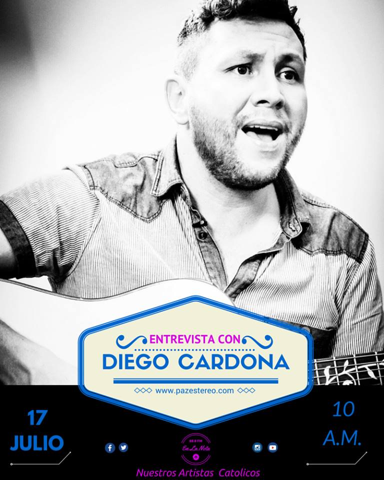 PazEstereo's tweet photo. #AlAire #EnLaNota con el artista #DiegoCardona @dfcg80 
¡Sintonízate! en 88.8 FM y por http://t.co/DFUCpQNLPw http://t.co/DAFiMNVX8h