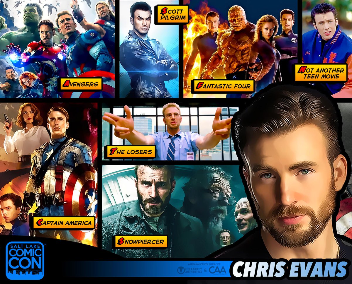 fanxsaltlake's tweet image. Meet Chris Evans at #SLCC15! Captain America in the MCU and Johnny Storm in Fantastic 4: bit.ly/1CHUI2G #utah