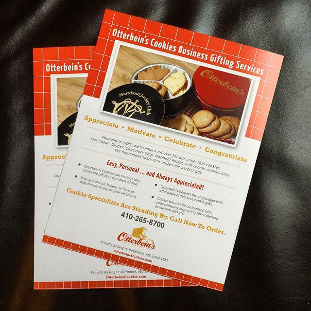 PinnaclePhilly's tweet image. One of our favorite clients, @otterbeinscookies came to us for some new sell sheets to pro… ift.tt/1Jnbq4s