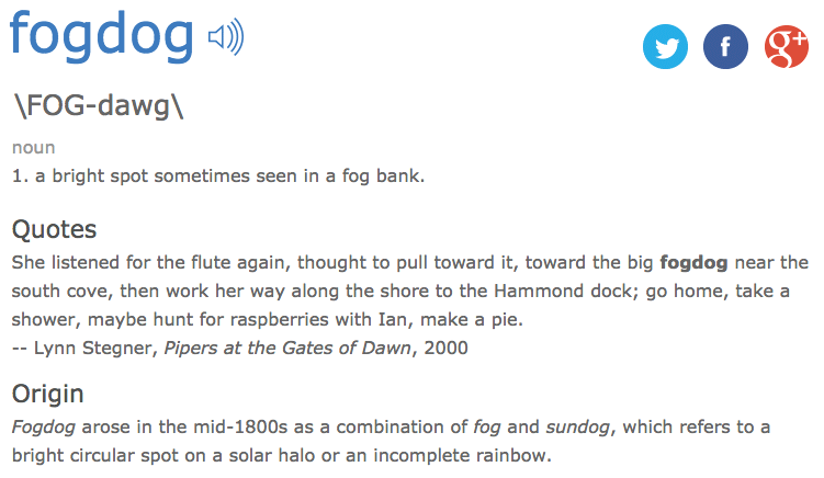 McCreaD's tweet photo. Just when I thought we'd never see the sun again, a fogdog on the horizon. #fogdog #wordofthday http://t.co/O6MxpFPuC3