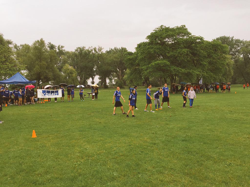 JennMarcus_KPMG's tweet photo. Game on....rain or shine @KPMGCampusCDN at the big 4 ultimate tourney #KPMGSIP http://t.co/WW9qq6SYbu