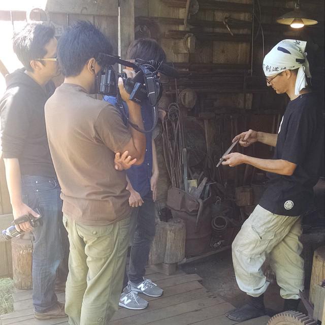 project77's tweet image. we had a visit from a crew filming for TV Tokyo this week, a great group of guys to work with! islandblacksmith.ca/2015/07/japane…