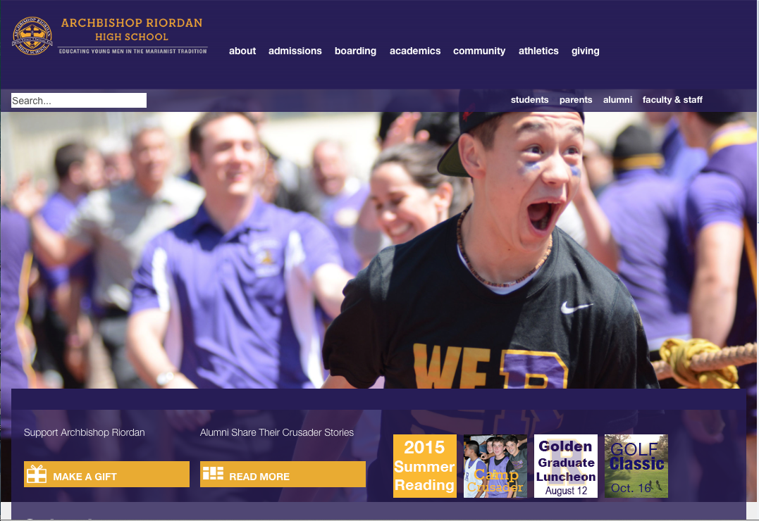 RiordanHS's tweet photo. Riordan has a new website! Take a look http://t.co/ORj7k1fsbT #weR #responsive http://t.co/3T0sTvEoOz
