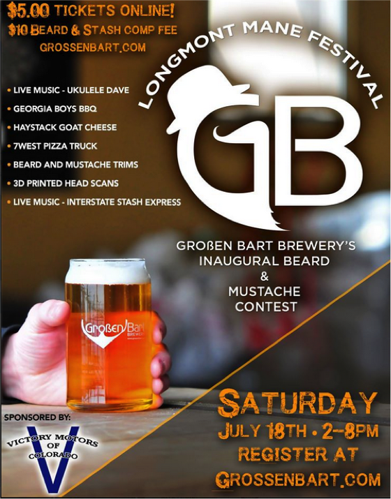 Cheese plates, <a href="/georgiaboysbbq/">Georgia Boys BBQ - Longmont</a>, Interstate Stash Express, beard trims &amp; more at <a href="/GrossenBart/">Großen Bart Brewery</a> Mane Festival tomorrow!