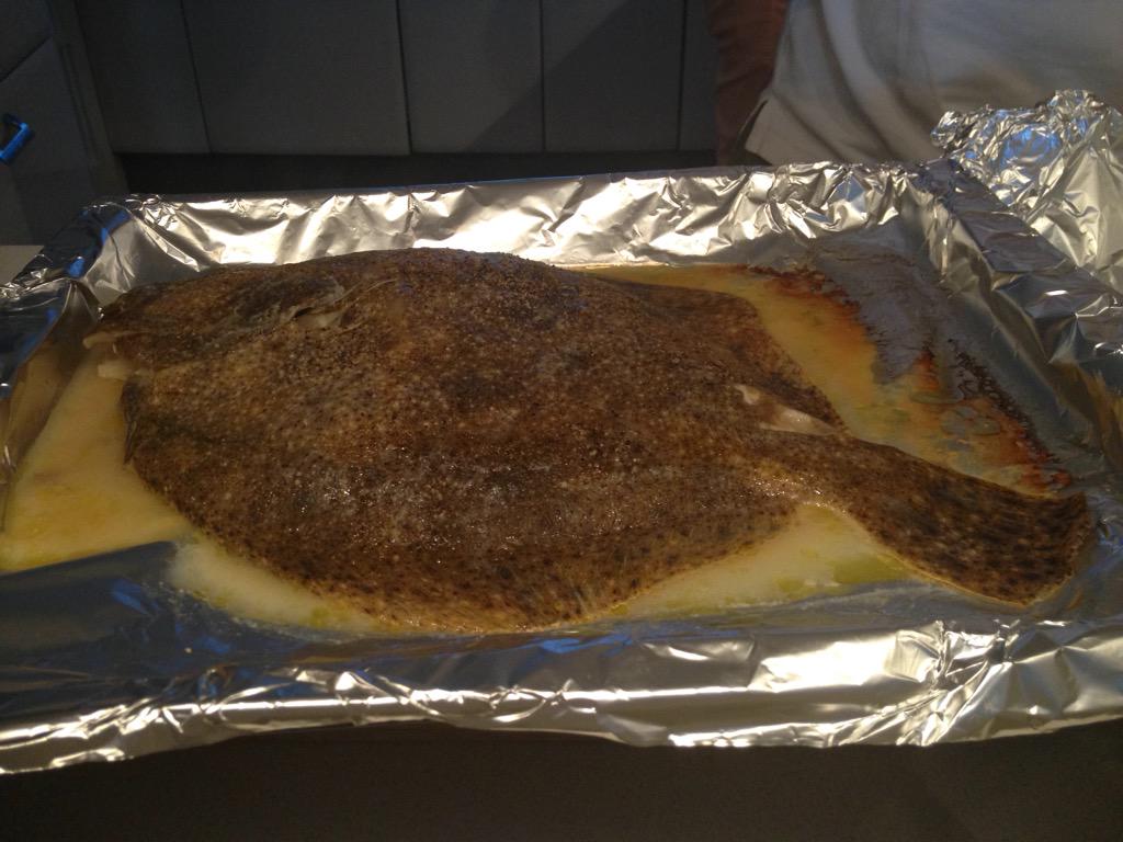 JessLatchford's tweet photo. Don't think I'll ever get bored of whole turbot. #getyourrodout http://t.co/mPLGJ2Walh