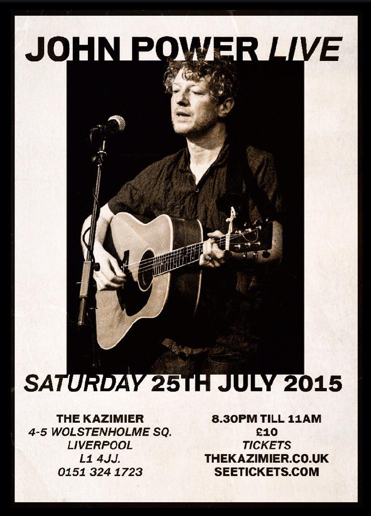 Just 6 tickets left for John Power's intimate acoustic show here next Saturday. 
Be quick!
skiddle.com/whats-on/Liver…