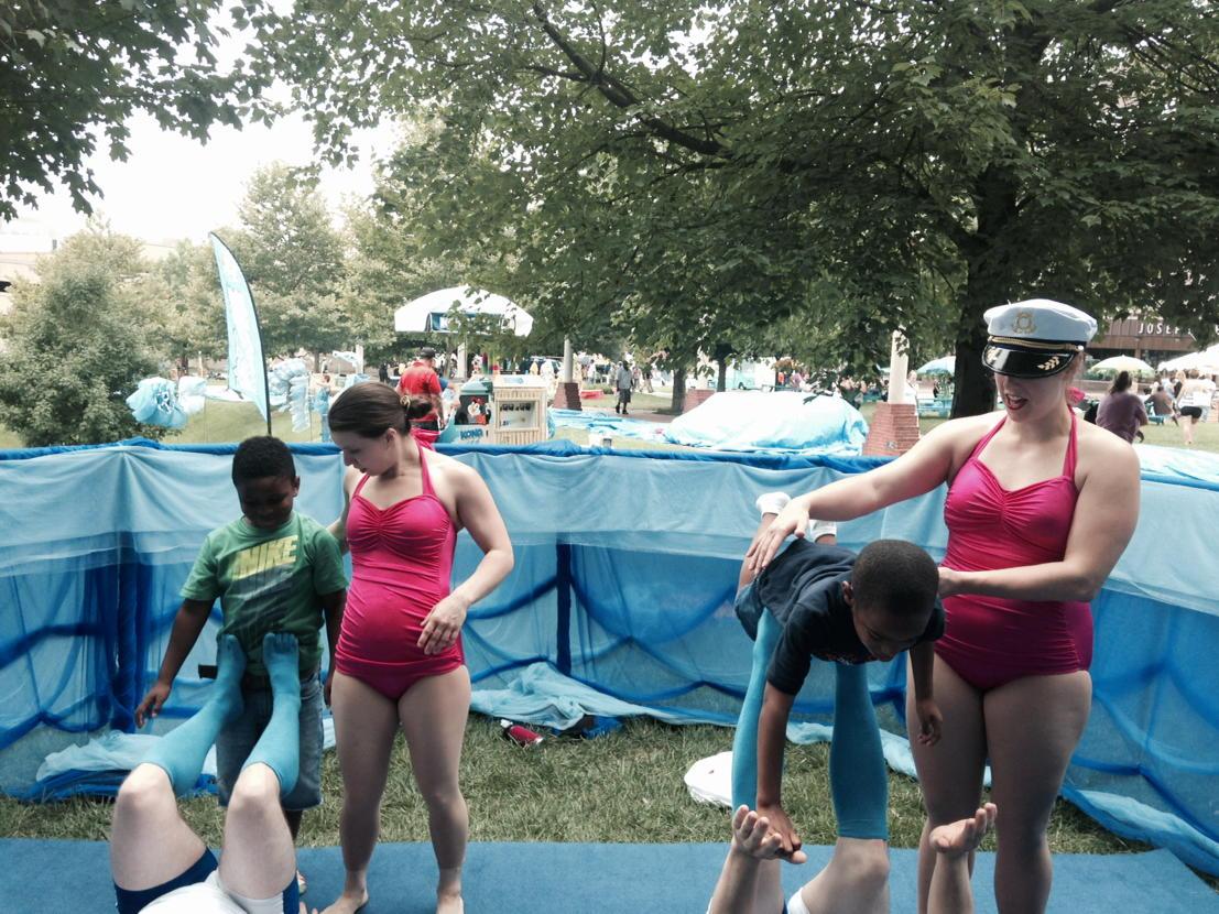 TuTTiesPlace's tweet photo. Swimming fun at the Swim Club Sandwich #Artscape booth. #Kidscape http://t.co/2HK2w09tiK