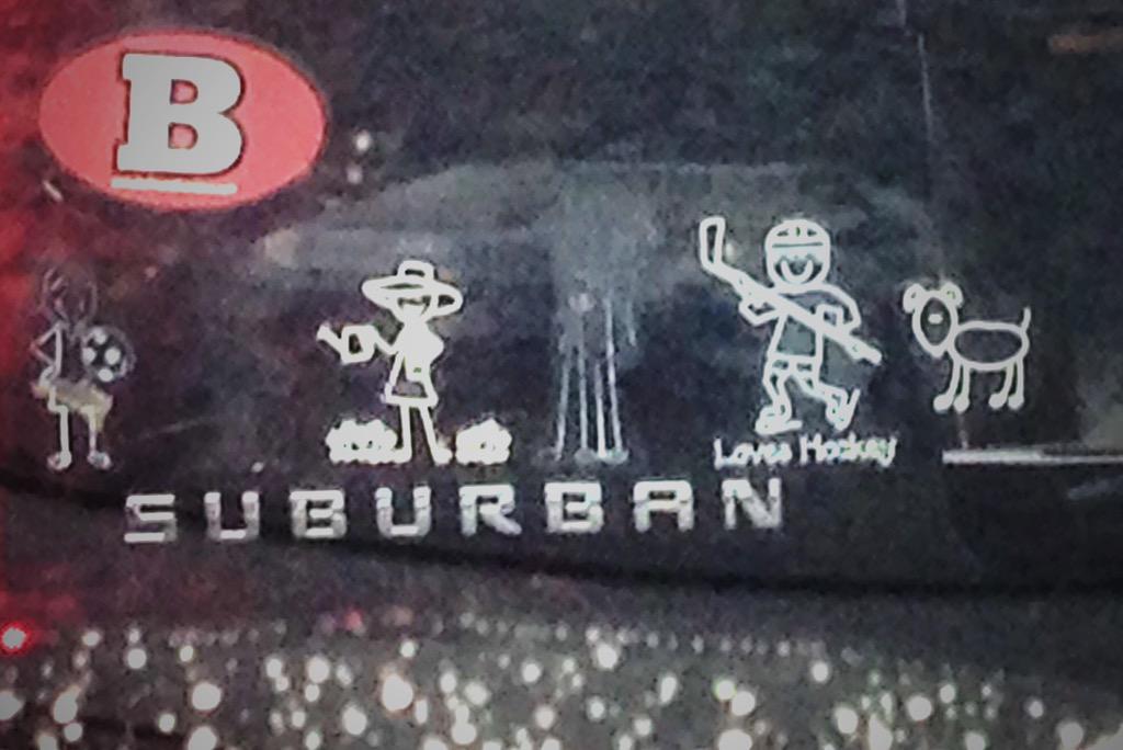 Michela_Smith's tweet photo. "This will definitely show Roger how over we are. Definitely." 

#seenwhiledriving #suburbansuburban http://t.co/aygzYpDRpb