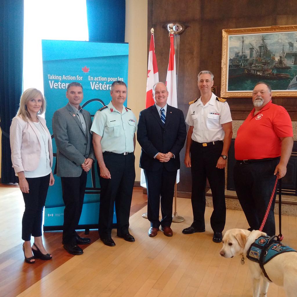 erinotoole's tweet photo. Announced 45 new case managers &amp; claims employees in #Halifax alongside CAF partners @vetscanada &amp; @Pawsfurthought1 http://t.co/sva6EILhLC