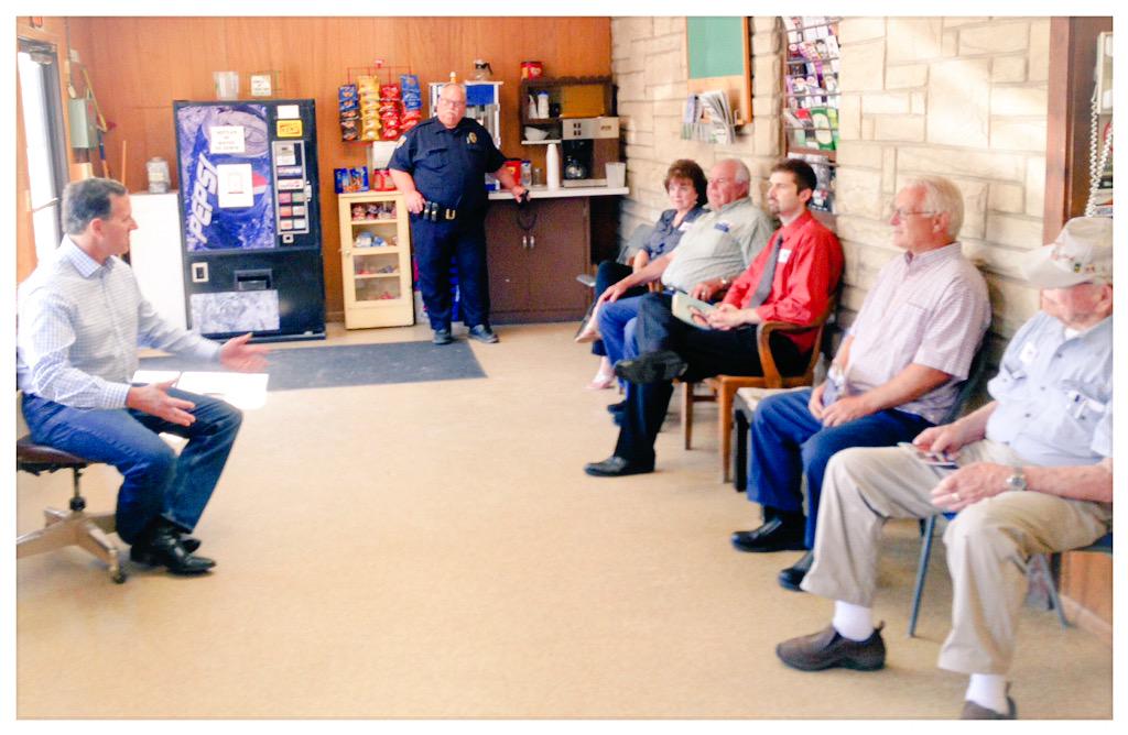 RickSantorum's tweet image. Sen. Santorum visited with Iowans at The Farmer's Elevator in Wapello this morning. #Rick2016