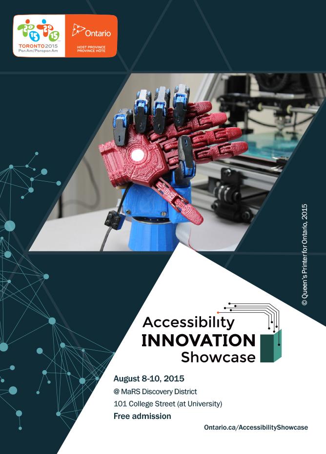 OCInnovation's tweet photo. Discover how #tech is changing lives for ppl w/ disabilities at #OntarioAIS Aug. 8-10 #TO2015 http://t.co/ZlzJmiaxcc