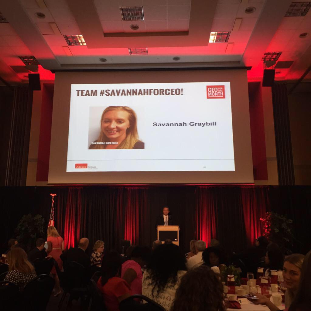 AdeccoUSA's tweet photo. Congratulations to our #CEO1Month winner, @savannahjane1! http://t.co/18l1u453yB