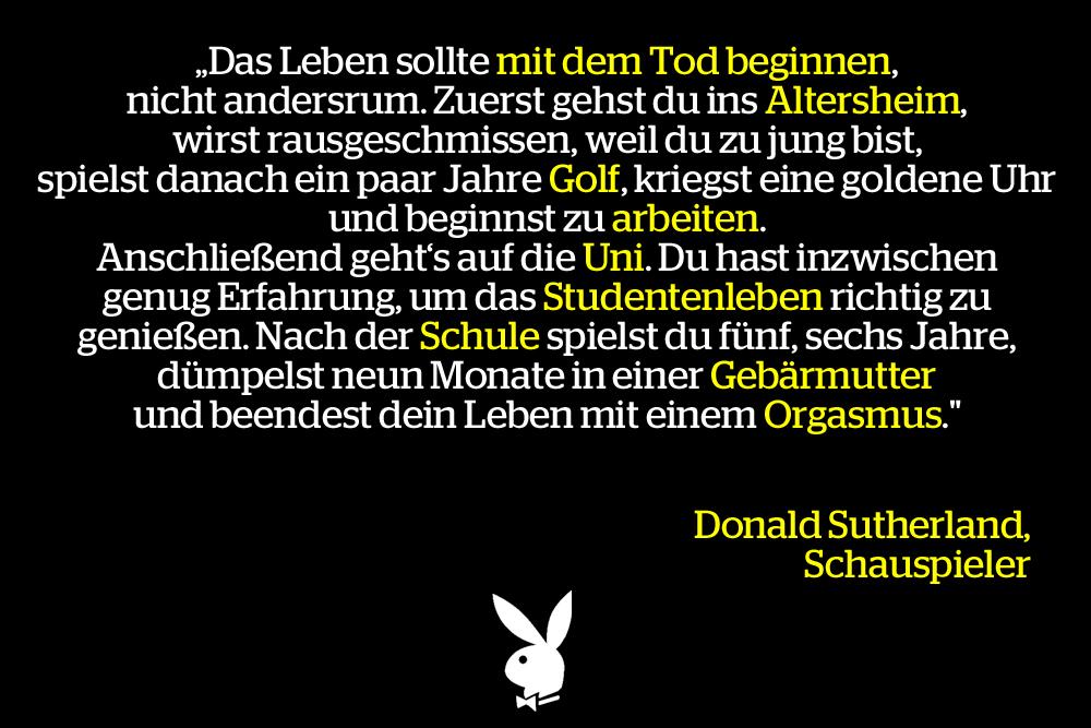 HAPPY BIRTHDAY, Donald Sutherland. Der Schauspieler wird heute 80. 