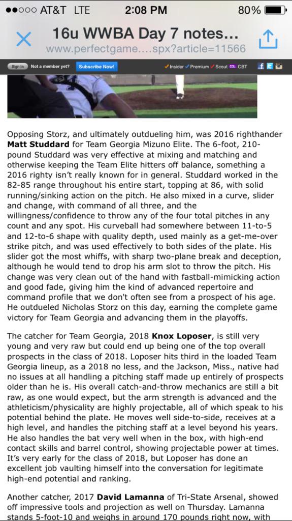 TGBA17U's tweet photo. Congrats Matt Studdard!  Nice to see you get the deserved recognition!  #shovealertstuddardonthebump http://t.co/PPo82Oeinh