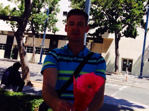 This man just made my day! Peter walked up and gave me this flower! #GenerousStranger