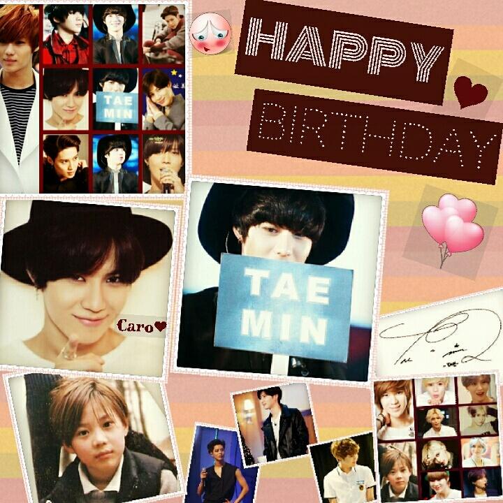  Herrmososote! Happy Birthday Lee taemin el bebe el maknae de Shinee 22 añitos   .     