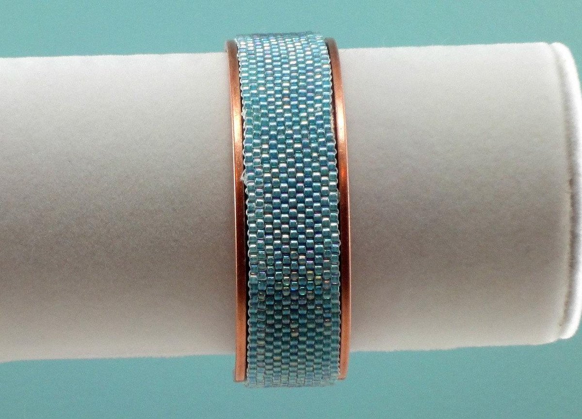 DesignedbyVal's tweet image. Seafoam Beadwoven Copper Cuff Bracelet etsy.com/listing/214141… #jewelryonetsy #Srajd
