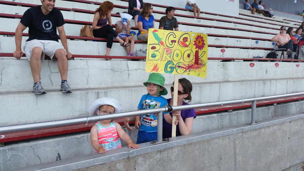 Our younger fans cheering the U14 girls at Friday Night Lights. #theplacetoplay