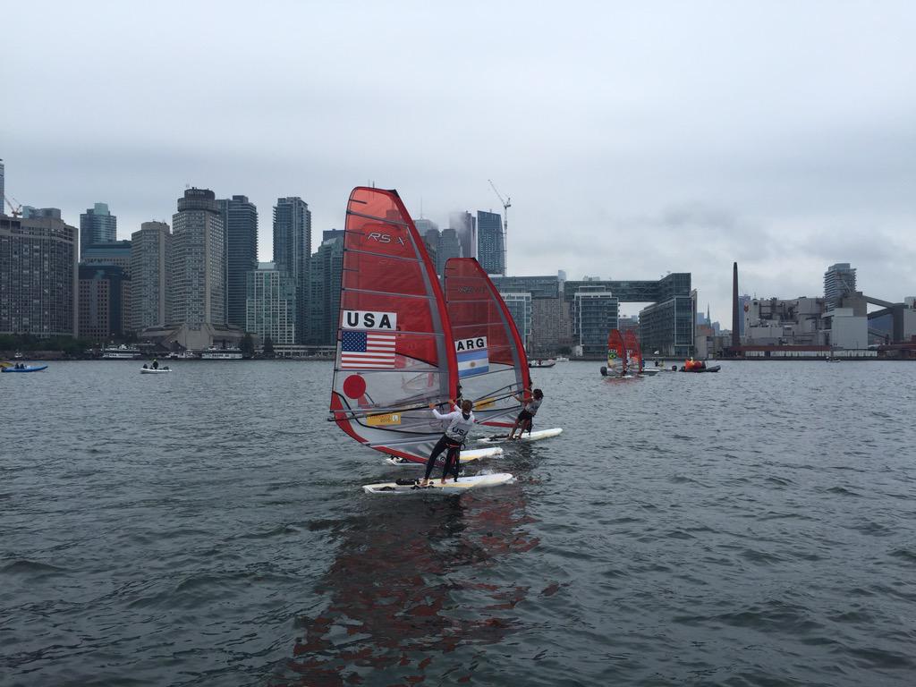 PanSail_Alpha's tweet photo. RSX women race 12 start @PanSail_Alpha #TO2015 http://t.co/T52fLB4uSS