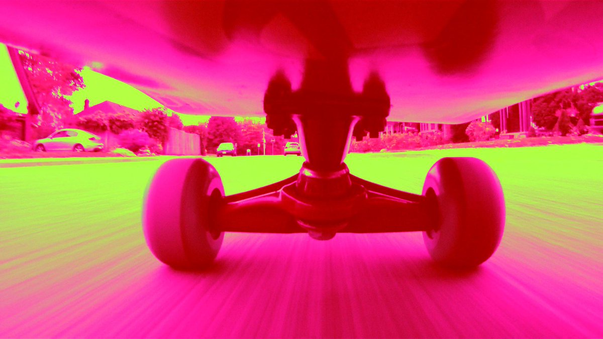 orbitcreative's tweet image. pond5.com/stock-footage/… dayglo skateboard HD #stockfootage from #EastYork #Toronto