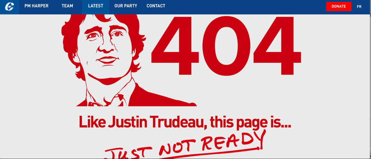 jasonfekete's tweet photo. Page on Conservative party website wouldnβt load, and this is what came up: http://t.co/190vtvgPeY