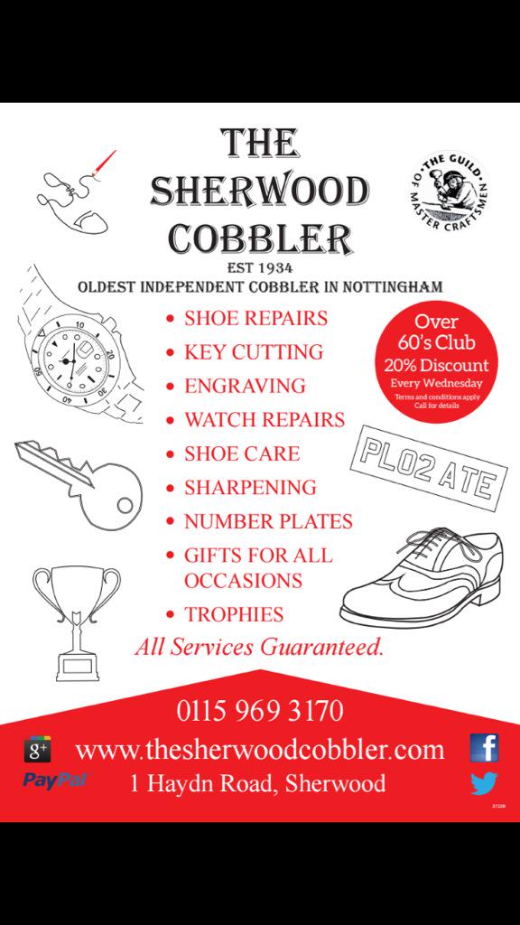 Sherwoodcobbler's tweet photo. Look out for our bus advert.... If you see it give us a tweet :-) #EST1934 @Adverta_UK @NCT_Buses @ng5online http://t.co/eSVhLSJePL