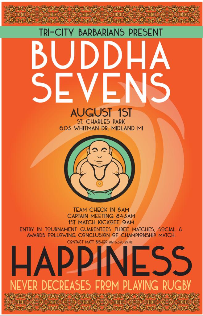 BarbarianRFC's tweet photo. Register NOW for the BUDDHA SEVENS tournament on Aug. 1st while you still can!
@midwestrugby #mittenrugby #Rugbylife http://t.co/C4l219VV84