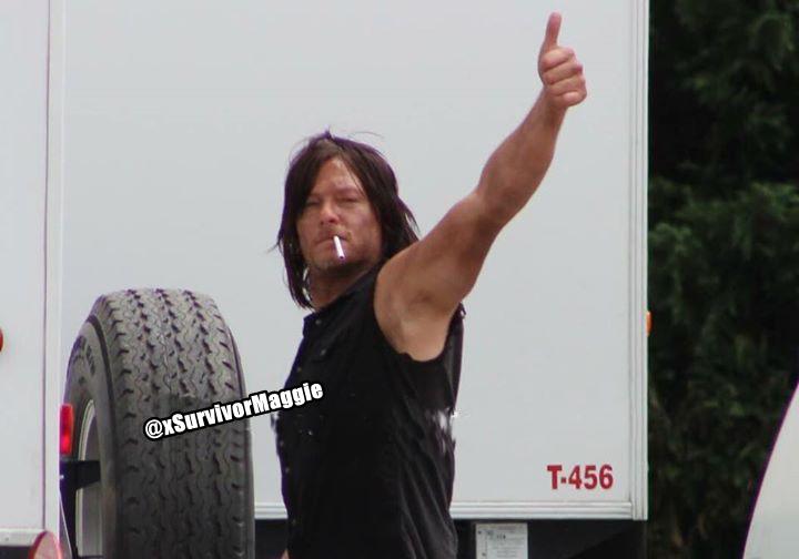 Norman and Lauren on set!