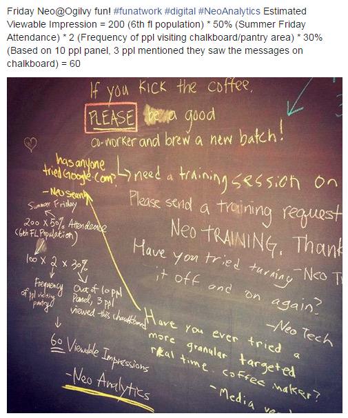 skyeyang's tweet photo. Friday @neo_Ogilvy fun! #funatwork #NeoAnalytics #viewability #Impression #frequency #marketingresearch #panelstudy http://t.co/OTrvMAnxtT