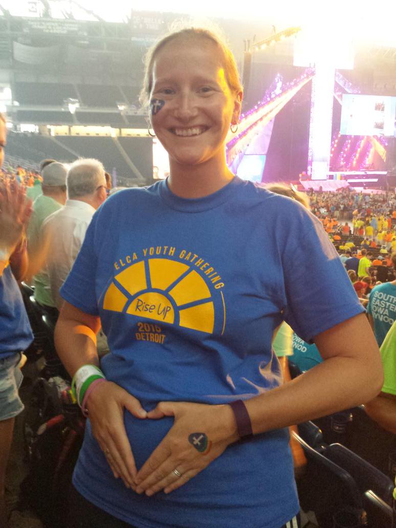 DryBonesRevived's tweet photo. Baby's first Gathering. Feels like she's dancing in the womb! #RiseUpELCA http://t.co/VH5Qksmykk