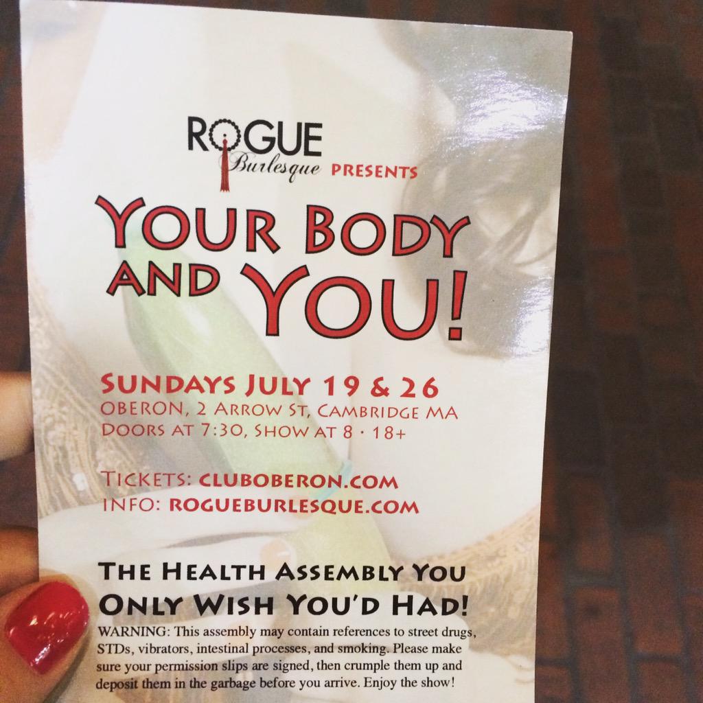 If you haven't purchased your tickets for #YourBodyandYou yet, you're doing it wrong. #bostonburlesque #rogue