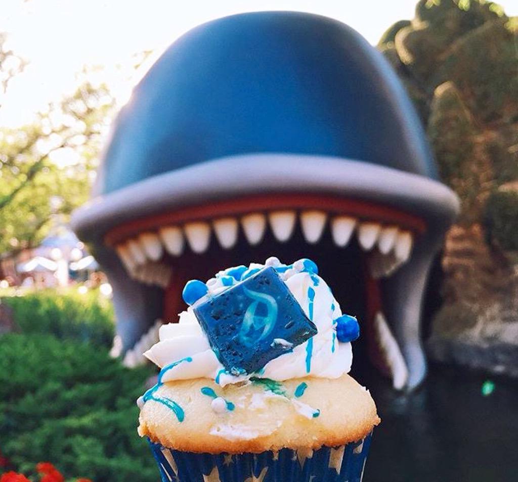 Look a guest fed me a cupcake! Happy Birthday Disneyland! #Disneyland60