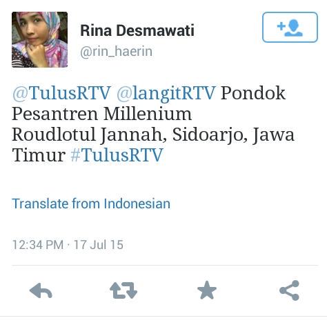 TulusRTV's tweet image. Selamat kpd @rin_haerin mnjadi pemenang kuis @TulusRTV mndptkan uang tunai Rp 500.000 @langitRTV