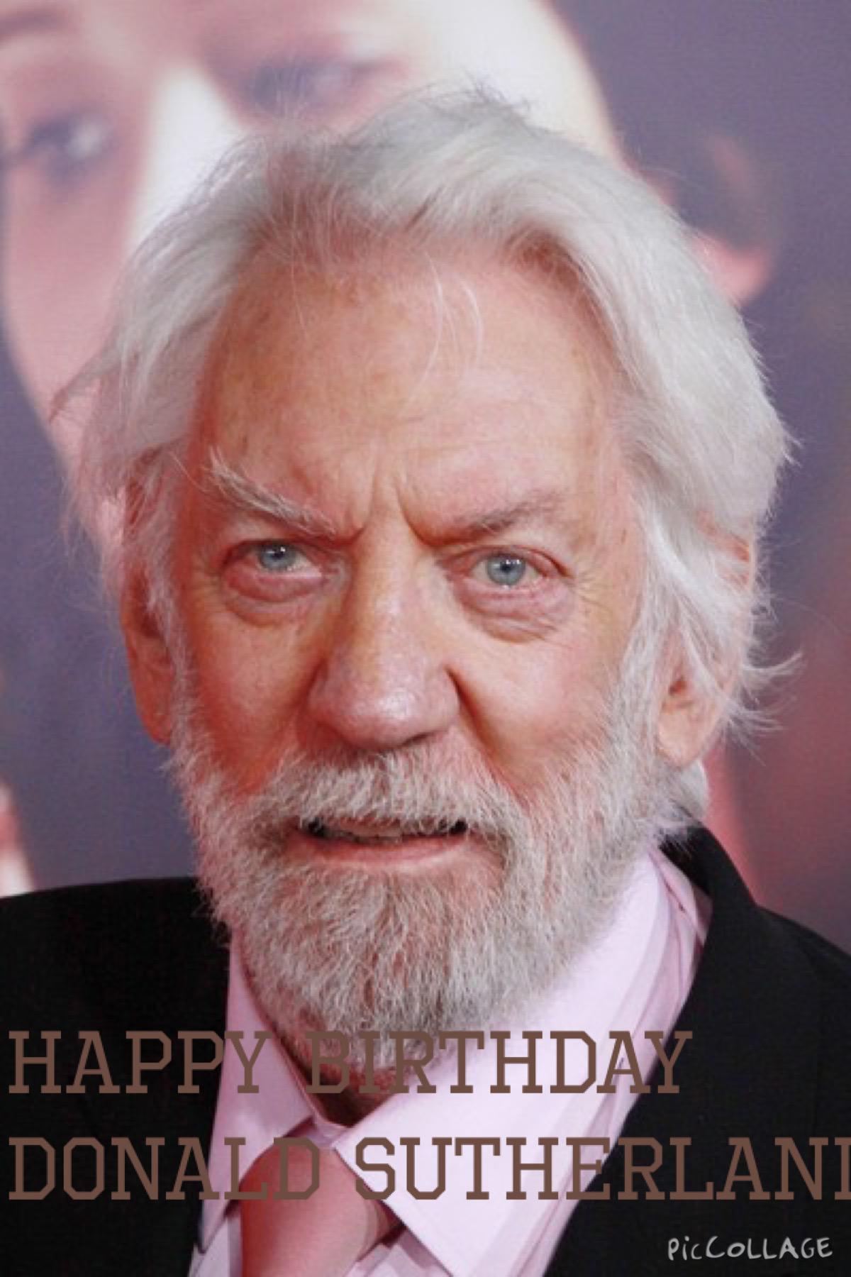 Happy birthday Donald Sutherland 