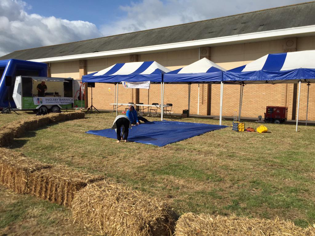 Final prep just about finished and we're open #InglebyBarwick #keepitlocal #farmersmarkets #craft #funfair #community