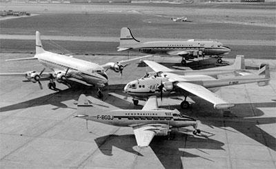 ConistonAir's tweet image. Classic image Aeromaritime fleet #DC6B, DH114, DC4, Nord 2501. Became UTA French Airlines. See conistondesigns.com