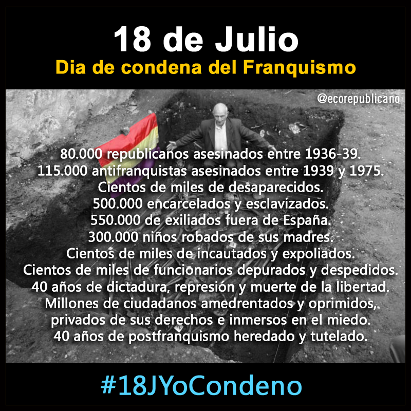 ecorepublicano's tweet photo. Gracias por RT esta imagen. #18JYoCondeno http://t.co/jbVGLv0xO7