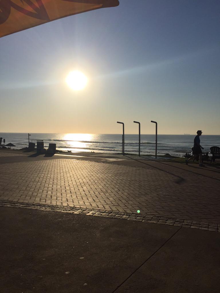 Durban showing off for this mornings run! Just 2 weeks till 70.3 durban! <a href="/MyTrainingDay/">My Training Day</a> <a href="/IMSouthAfrica/">IRONMAN South Africa</a>
