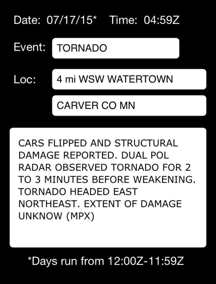 AddisonGreenWX's tweet image. Large #bowecho , possibly MCV, causing wind damage &amp;amp; possibly a tornado in Carver Co. In #TwinCities area.  #MNwx