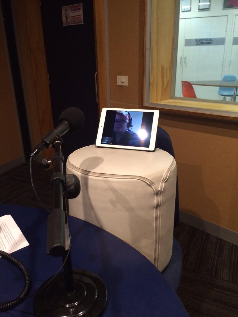 GeeksOUTJOY949's tweet photo. Our own version of @raena's telepresence robot. We're live in a few minutes time on @JOY949 http://t.co/RqVMuhBCIC