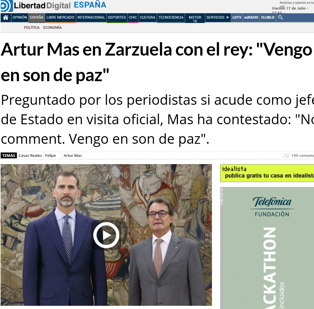 Santi_ABASCAL's tweet photo. Si @marianorajoy fuera presidente del Gobierno, Artur Mas estaría en la cárcel y no en la Zarzuela #ImperioDeLaLey http://t.co/Wpgq3pyxzs